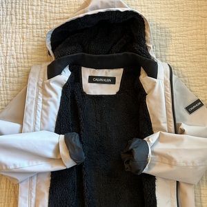 CALVIN KLEIN Sherpa lined hooded jacket